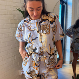 Bali Tiger Balloon Shirt - Light Blue