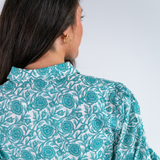 Rita Collared Mini Dress - Sage Vine