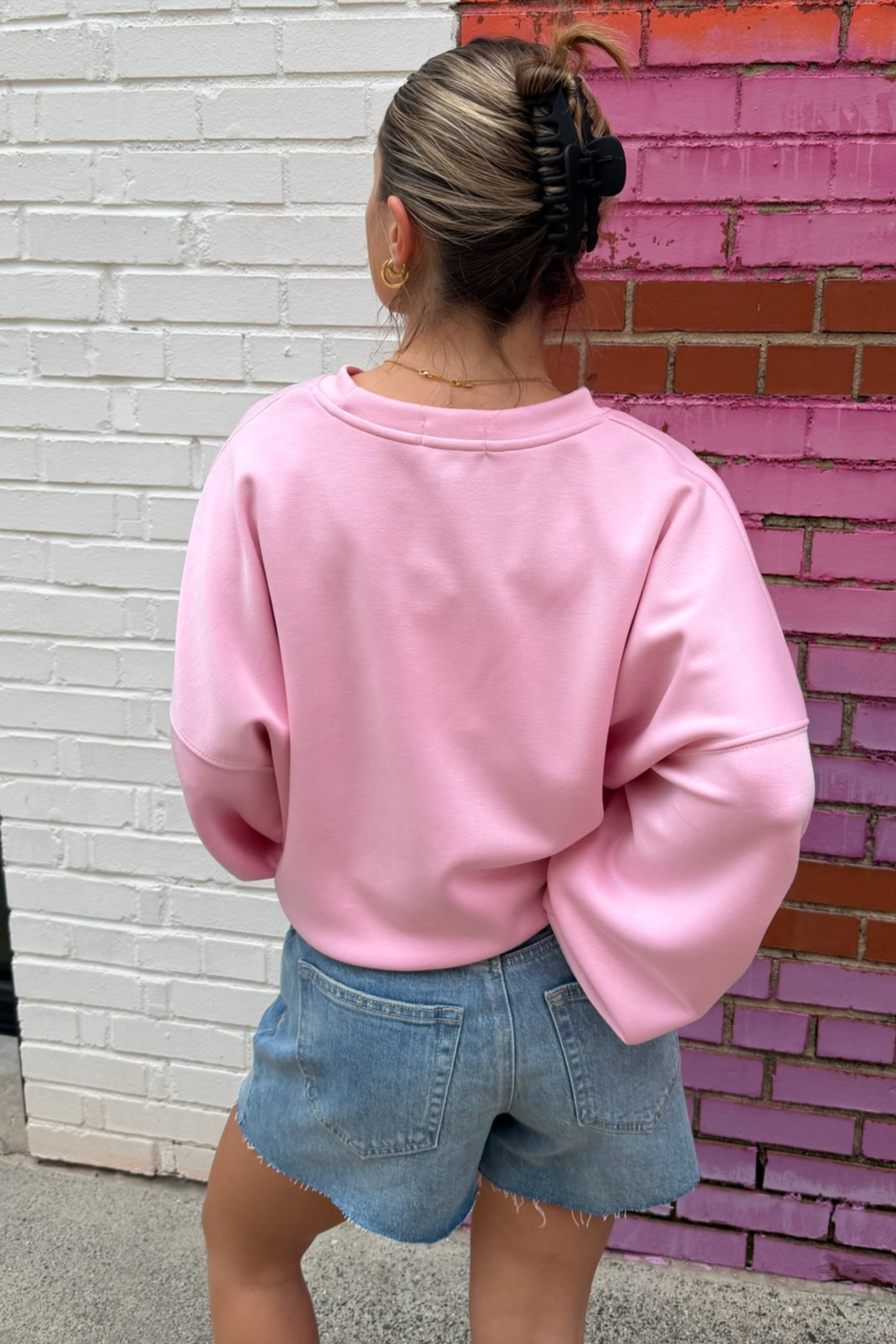 Lillie Super Soft Oversized Sweatshirt - Pink