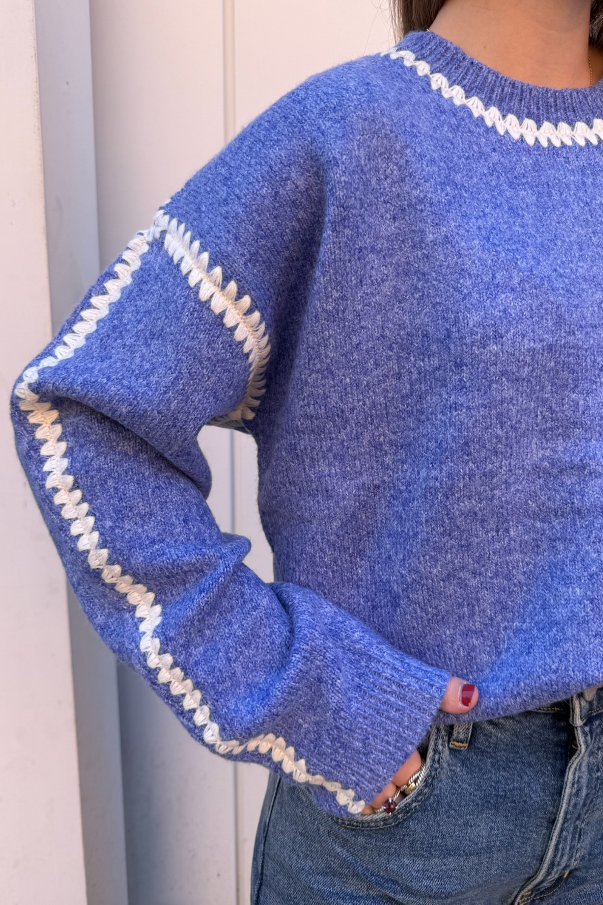 Jessi Stitch Sweater - Blue