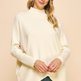 Jules Turtleneck Oversized Sweater - Ivory
