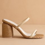 Margaret Strappy Rattan Heel - Butter