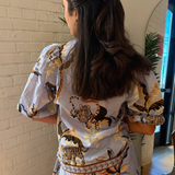 Bali Tiger Balloon Shirt - Light Blue