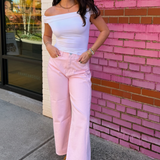 Barrel Twist Jean - Pink
