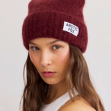 Mohair Beanie - Cherry Burgundy