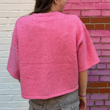 Kelli Short Sleeve Sweater - Pink