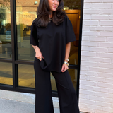 Ainsley Ankle Ponte Wide Leg Pant