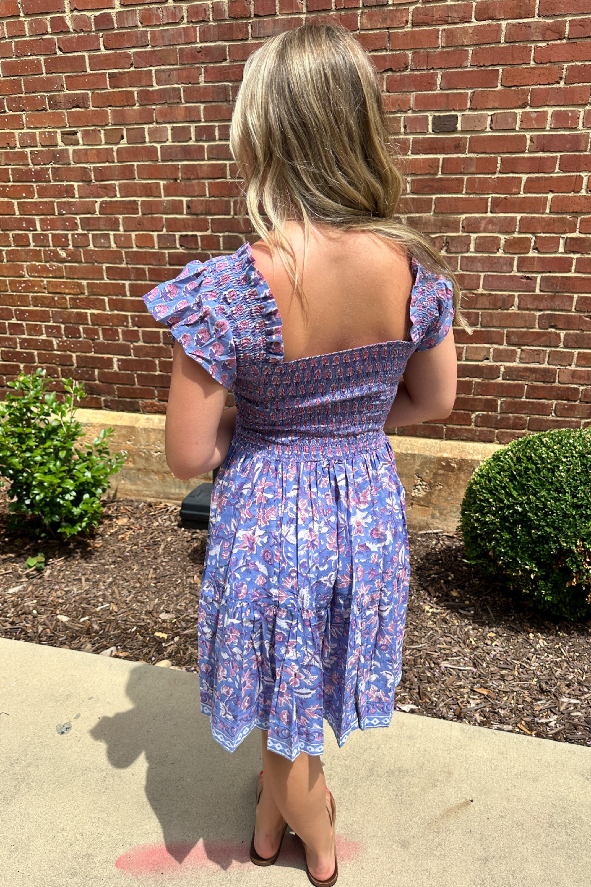 Abby Sweetheart Blockprint Mini Dress - Purple Mix BP