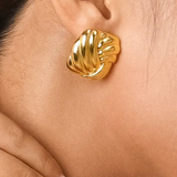 Thel Wavy Square Studs