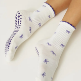 Pilates Grip Sock - Mini Bow Petal