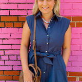 Kaleigh Midi Dress - Navy