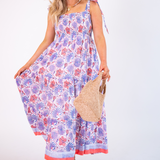 Joy Bow Maxi Dress - Hibiscus White