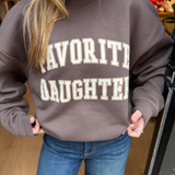 Favorite Daughter Logo Collegiate Sweatshirt - Coffee/Gardenia