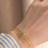 Dainty Birthstone Bracelet - February