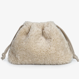 Lozen Mini Fur Clutch - Cream