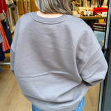 Favorite Daughter Logo Collegiate Sweatshirt - Coffee/Gardenia