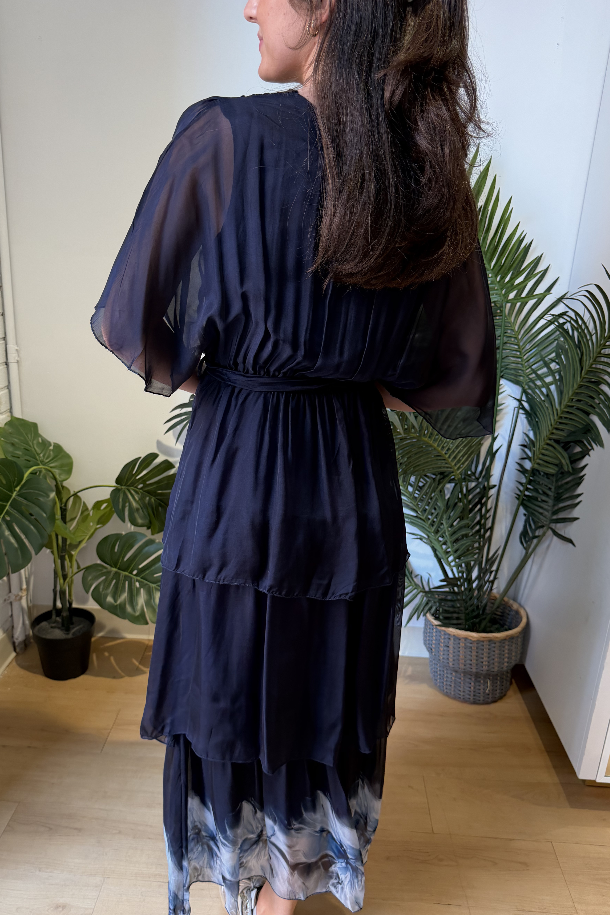 Kate Floral Maxi Dress - Navy