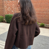 Loren Chunky Pocket Cardigan - Brown