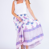 Lucy Smocked Maxi Skirt - Poppy Pink