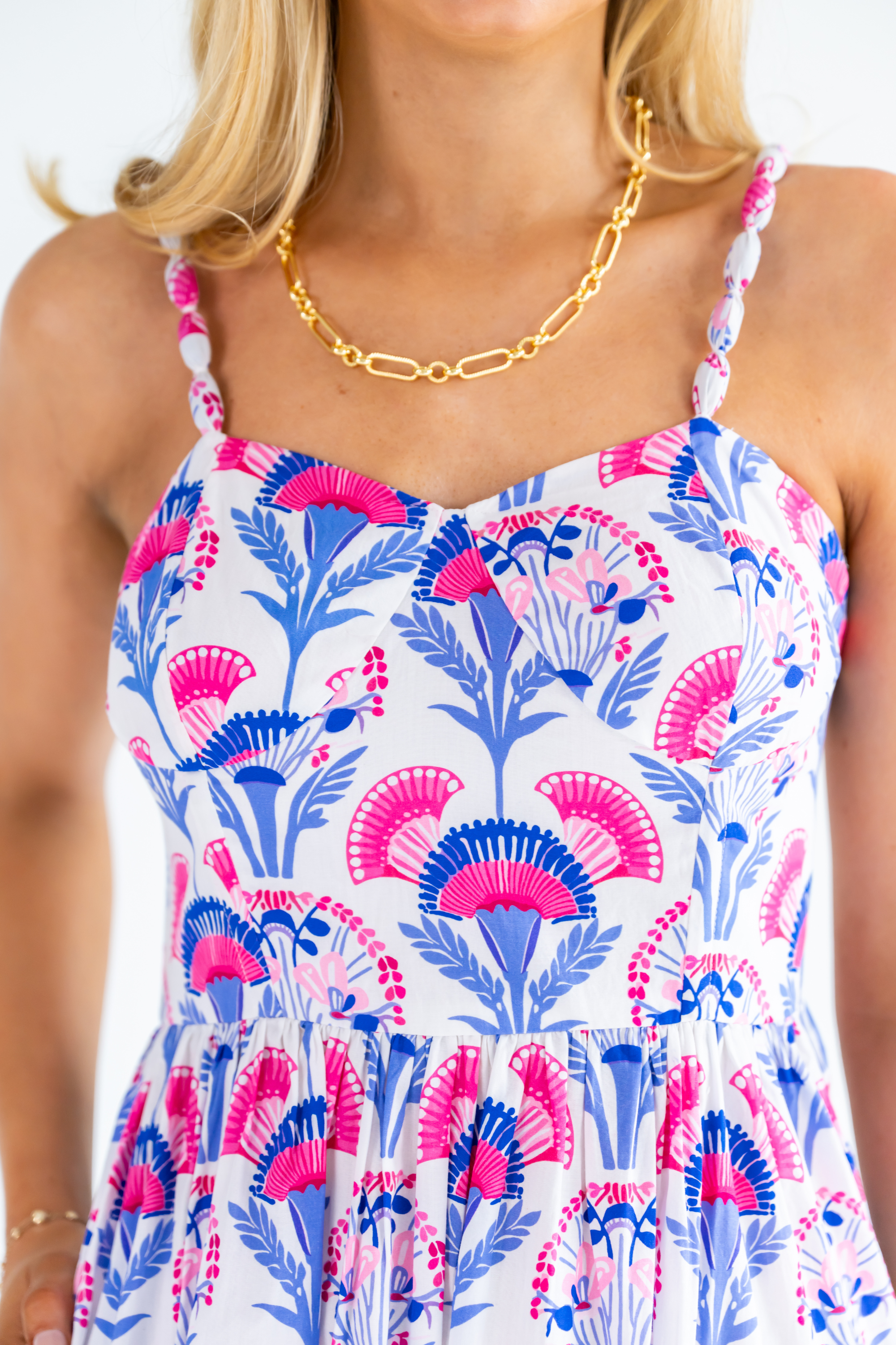 Jovie Beaded Maxi Dress - Pink/Purple Floral