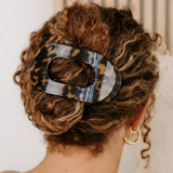 Medium Flat Round Clip - Tortoise
