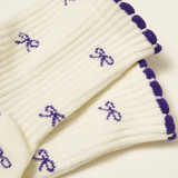 Pilates Grip Sock - Mini Bow Petal