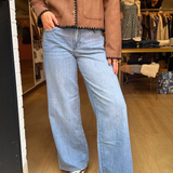 Nori 31" Inseam Mid Rise Wide Leg Jean - Light Blue