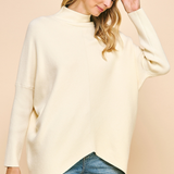 Jules Turtleneck Oversized Sweater - Ivory