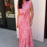 Staci Floral Maxi Dress - Pink