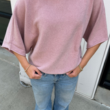Mia Crewneck Batwing Sweater - Dusty Rose