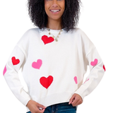 Lots of Love Heart Sweater - Ivory