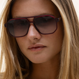 Billie Aviator Sunglasses - Dark Cherry