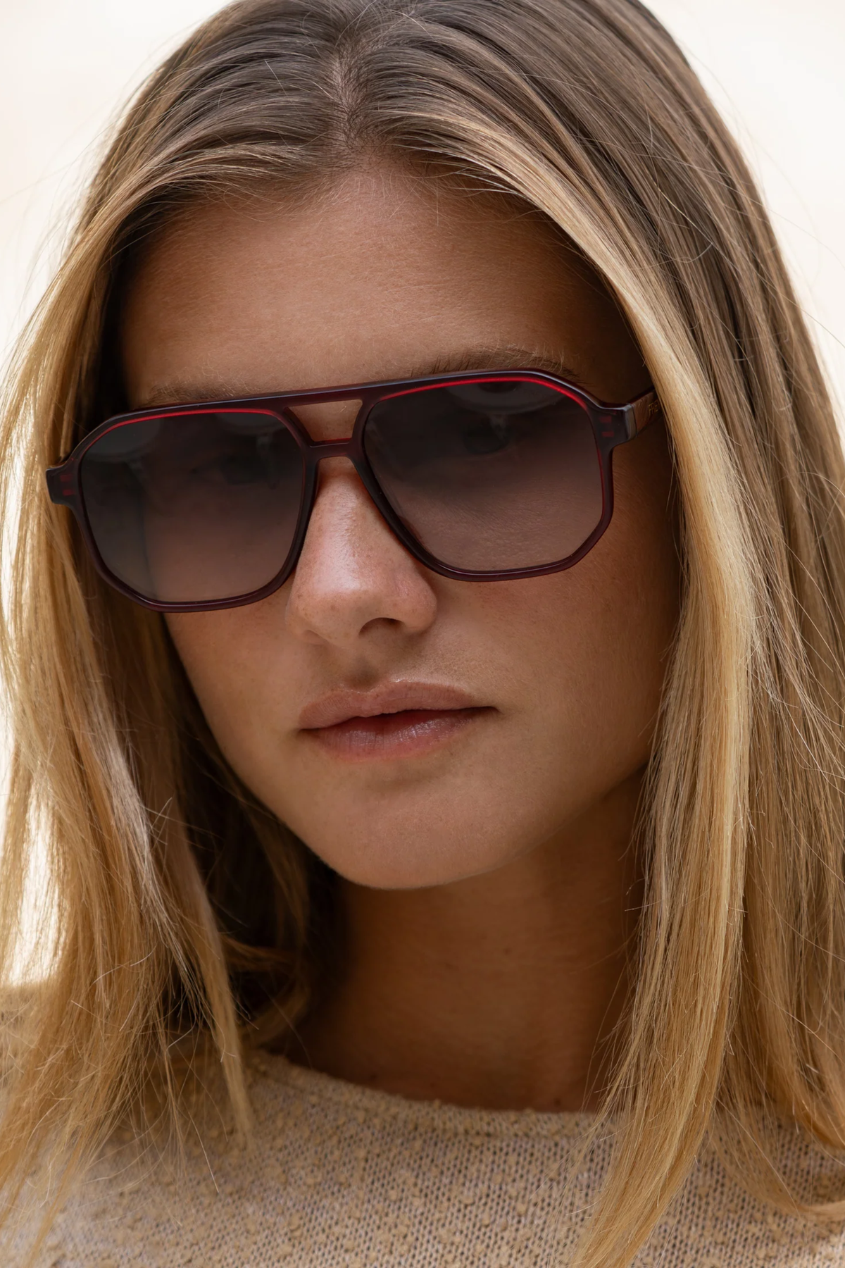 Billie Aviator Sunglasses - Dark Cherry – Lilbelle Charlotte