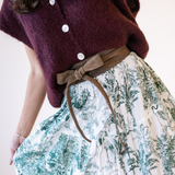 Lucy Smocked Maxi Skirt - Toile Dark Green