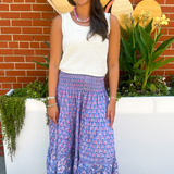 Lucy Smocked Midi Skirt - Purple Mix BP