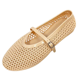 Jelly Mesh Mary Jane Flat - Nude