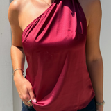 Night Out Scarf Top - Maroon