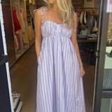 Andi Tie Maxi Dress - Purple