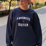 Favorite Sister Sweatshirt - Navy