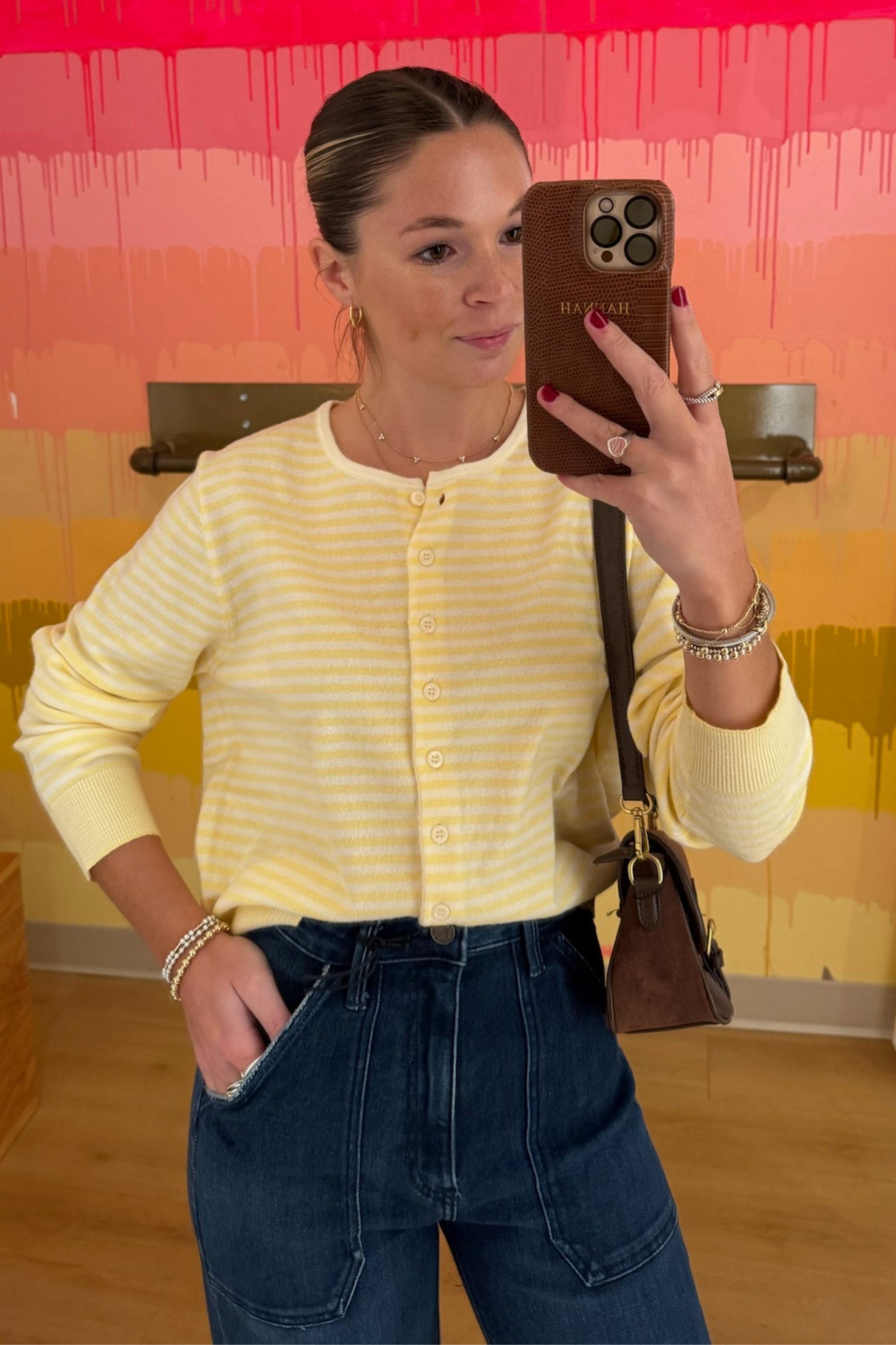 Montana Striped Cardigan - Butter Yellow