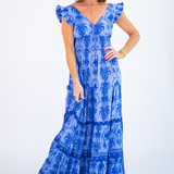 Kennedy Maxi Dress - Periwinkle Palm