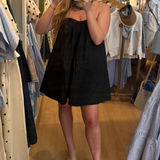Ana Strapless Mini Dress - Black