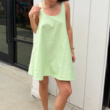 Annie Stripe Mini Dress - Green