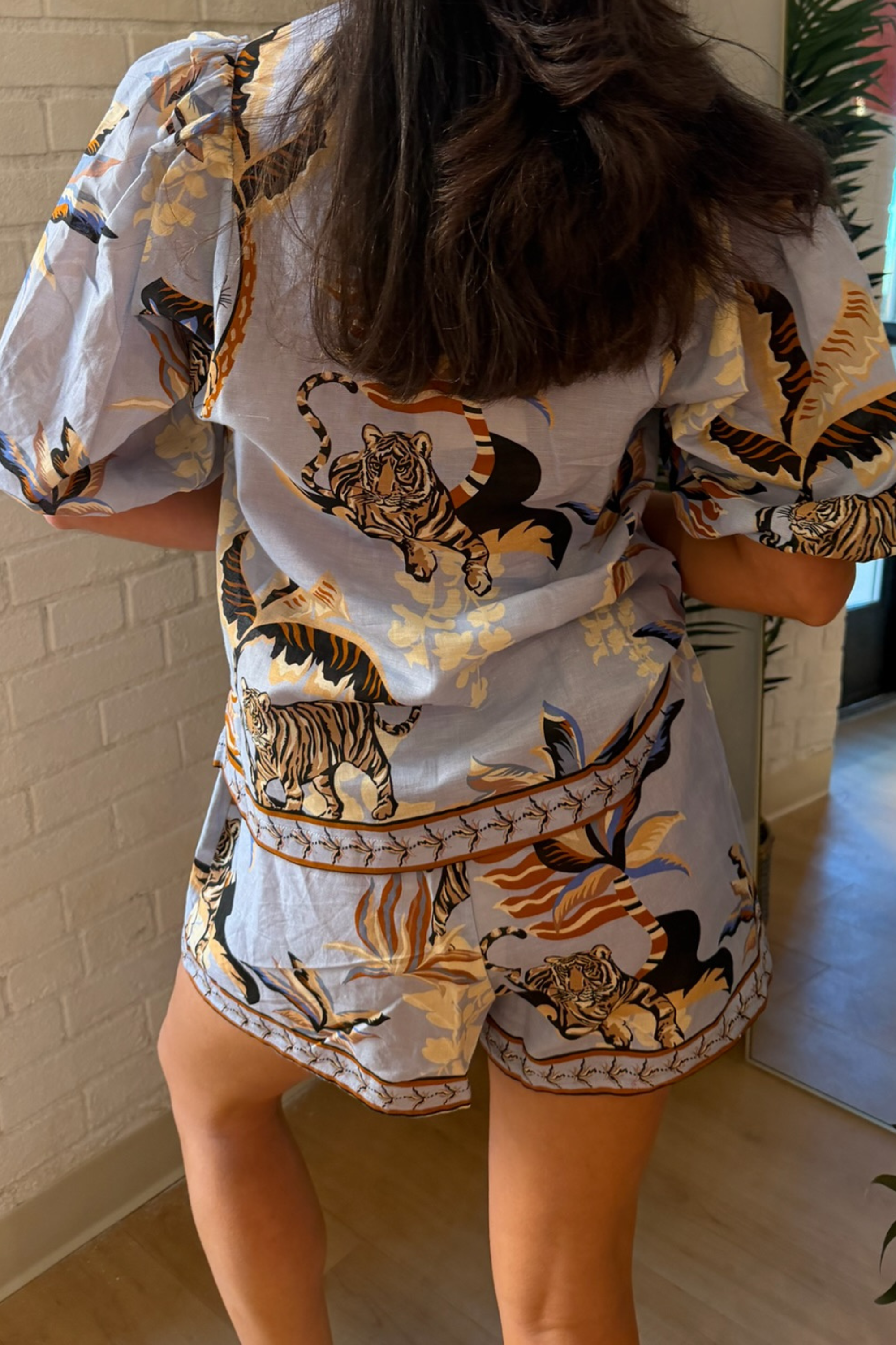 Bali Tiger Shorts - Light Blue