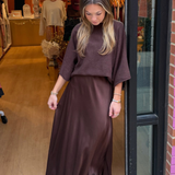 Jennie Viscose Maxi Skirt - Chocolate