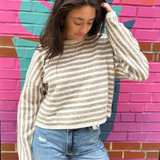 Caroline Cropped Sweater - Ivory