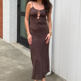 Tillie Midi Dress - Brown