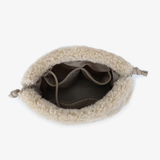 Lozen Mini Fur Clutch - Cream