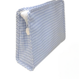 Roadie Large Zip Pouch - Gingham Mist