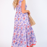 Joy Bow Maxi Dress - Hibiscus White